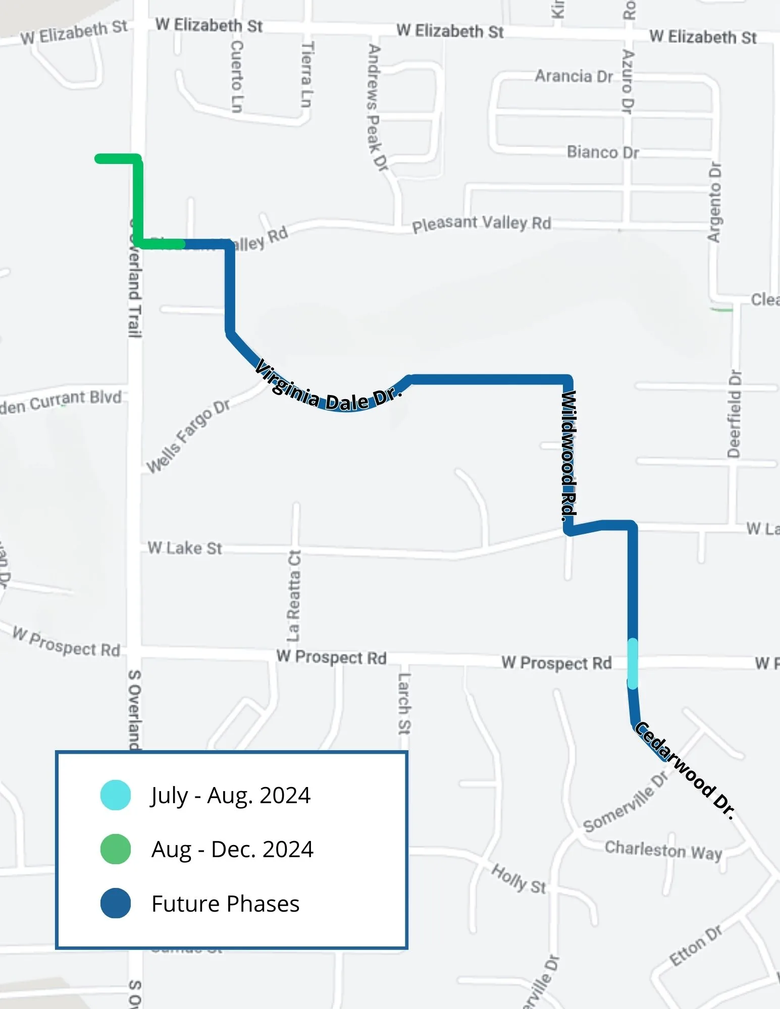 Map of anticipated road closures during Phase 2 of the Western Backbone project