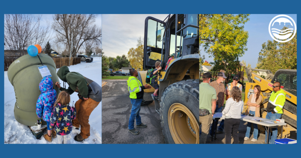 FCLWD hosted a well-attended ice cream social last fall and a ‘cocoa and conversation’ event earlier this year when we had a trailer on site answering questions and getting the community involved. We had one of our large fittings on display, and neighborhood members got to paint and write on it