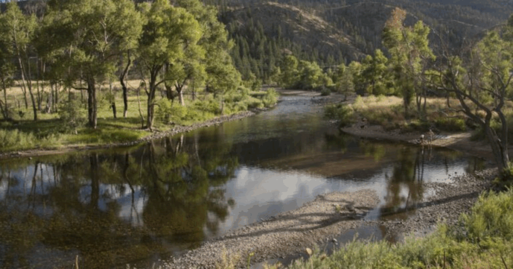 The Poudre River in northern Colorado at Picnic Rock